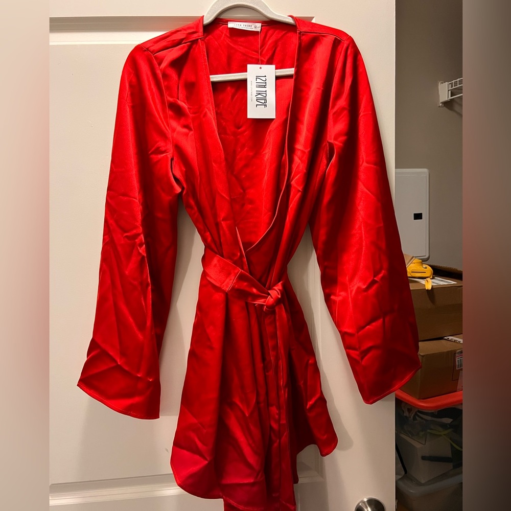 12th Tribe Red Kimono Dress